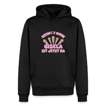 Geschenk für Gisela - Männer Premium Bio Hoodie - Schwarz - Vorne - Nico (187cm)