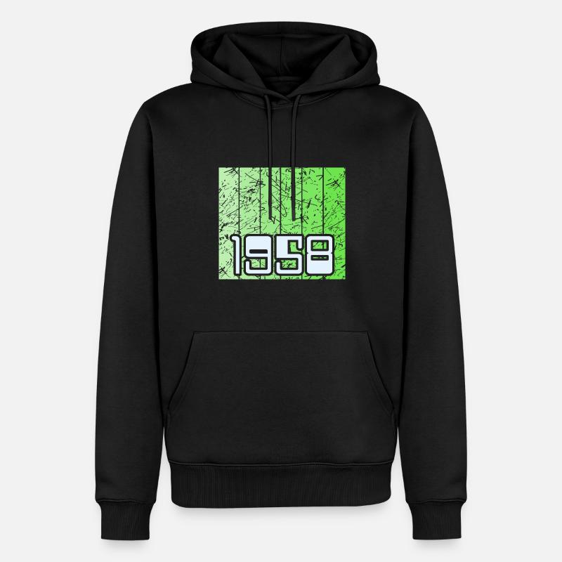 Jahr 1958 - Männer Premium Bio Hoodie - Schwarz