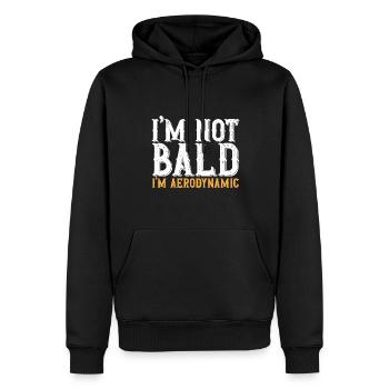 Bald Head Baldness Beard Bald Head - Men’s Premium Organic Hoodie - black - Front - Nico (187cm)