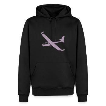 Minimalistische Flugzeug-Silhouetten - Elegante - Männer Premium Bio Hoodie - Schwarz - Vorne - Nico (187cm)
