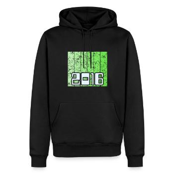 2016 - Sweat à capuche Premium bio Homme - noir - Devant - Nico (187cm)