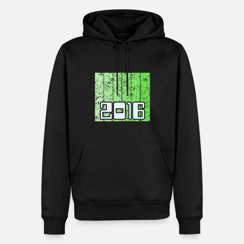 2016 - Männer Premium Bio Hoodie - Schwarz