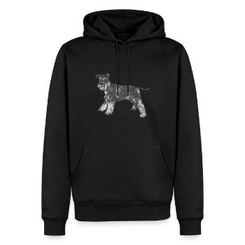 Schnauzer nain Chien Schnauzer - Sweat à capuche Premium bio Homme - noir - Devant - Nico (187cm)