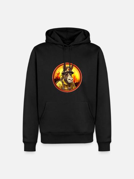 Firefighter Donkey - Men’s Premium Organic Hoodie - black