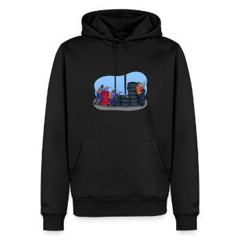 Paintball illustration - Men’s Premium Organic Hoodie - black - Front - Nico (187cm)
