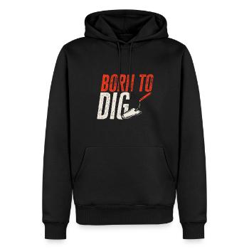 Archéologie Cadeau Archéologue - Sweat à capuche Premium bio Homme - noir - Devant - Nico (187cm)