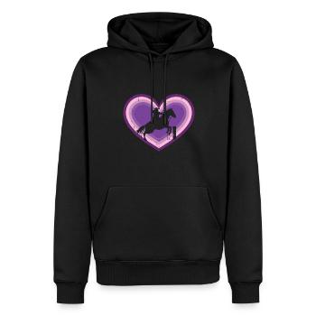 Barrel Racing Lover Rodeo Event Silhouette Horse S - Sweat à capuche Premium bio Homme - noir - Devant - Nico (187cm)