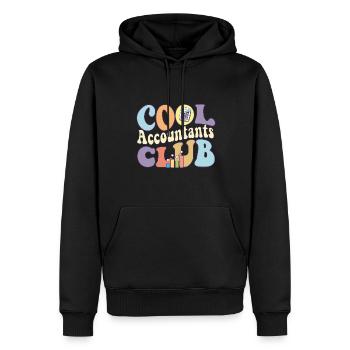 Cool Accountants Club CPA Squad Public certifié - Sweat à capuche Premium bio Homme - noir - Devant - Nico (187cm)