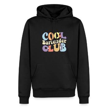 Cool Bartender Club Bartending Mixologist Team - Männer Premium Bio Hoodie - Schwarz - Vorne - Nico (187cm)