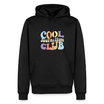 Rédacteur de l’équipe de journalistes du Cool Journalism Club - Sweat à capuche Premium bio Homme - noir - Devant - Nico (187cm)