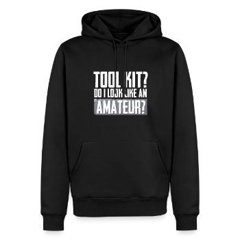 Duct Tape Panzertape Handwerker Klebeband - Männer Premium Bio Hoodie - Schwarz - Vorne - Nico (187cm)