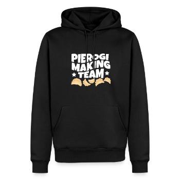 Pierogi faisant l’équipe polonais fierté Food Maker - Sweat à capuche Premium bio Homme - noir - Devant - Nico (187cm)