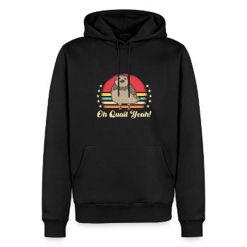 Wachtel Vogel - Männer Premium Bio Hoodie - Schwarz - Vorne - Nico (187cm)