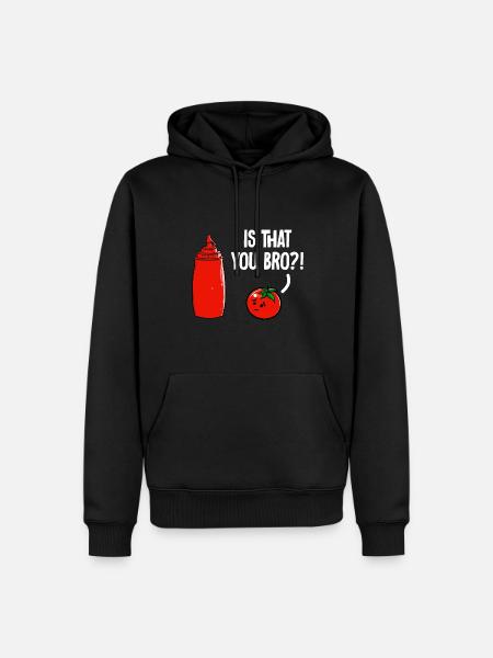 Ketchup Tomato ketchup - Men’s Premium Organic Hoodie - black