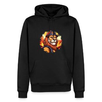 Brigade de pompiers de Löwe - Sweat à capuche Premium bio Homme - noir - Devant - Nico (187cm)