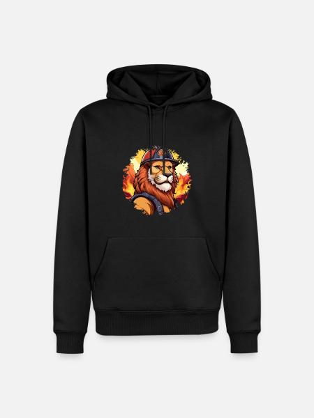 Fire Brigade Löwe - Men’s Premium Organic Hoodie - black