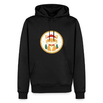 Christmas Cats - Men’s Premium Organic Hoodie - black - Front - Nico (187cm)