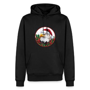 Aigle du Père Noël - Sweat à capuche Premium bio Homme - noir - Devant - Nico (187cm)