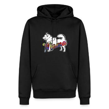 Samoyed Samoyed Mama - Men’s Premium Organic Hoodie - black - Front - Nico (187cm)