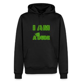 König Dude Name - Männer Premium Bio Hoodie - Schwarz - Vorne - Nico (187cm)
