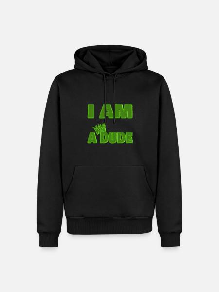 King Dude Name - Men’s Premium Organic Hoodie - black