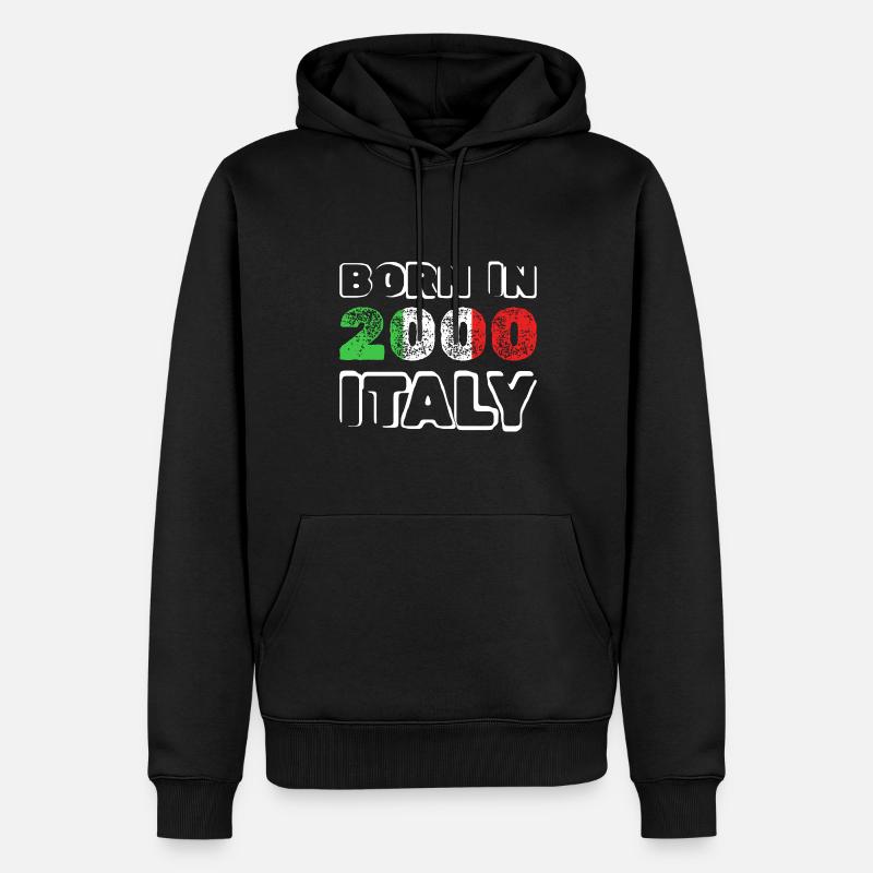 2000 - Männer Premium Bio Hoodie - Schwarz