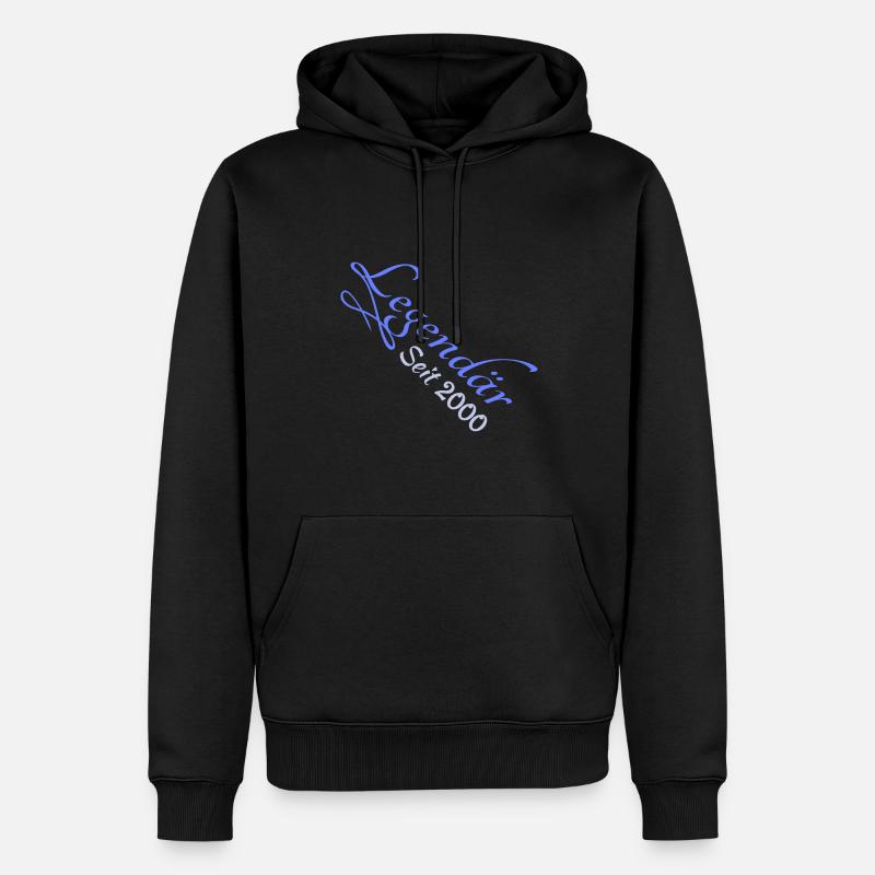 Heldin 2000 - Männer Premium Bio Hoodie - Schwarz