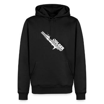 Geschenk für Holger - Männer Premium Bio Hoodie - Schwarz - Vorne - Nico (187cm)