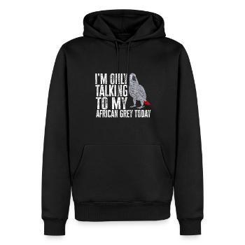 Graupapagei Perroquet gris d’Afrique Papagei - Sweat à capuche Premium bio Homme - noir - Devant - Nico (187cm)