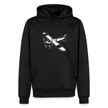 Ferngesteuertes Flugzeug Modellflugzeug - Männer Premium Bio Hoodie - Schwarz - Vorne - Nico (187cm)