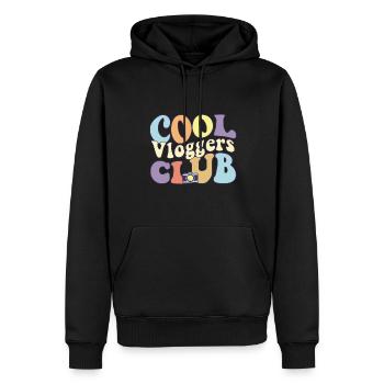 Cool Vloggers Club Créateur de contenu de médias sociaux - Sweat à capuche Premium bio Homme - noir - Devant - Nico (187cm)