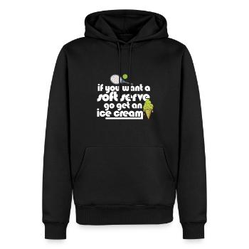 Si vous voulez une portion molle, allez chercher une crème glacée - Sweat à capuche Premium bio Homme - noir - Devant - Nico (187cm)