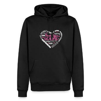 Secrétaire, Adjointe administrative, Commis de bureau - Sweat à capuche Premium bio Homme - noir - Devant - Nico (187cm)