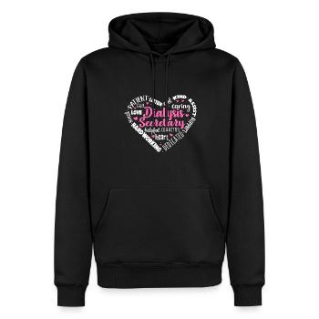 Secrétaire de dialyse Spécialiste de la dialyse - Sweat à capuche Premium bio Homme - noir - Devant - Nico (187cm)