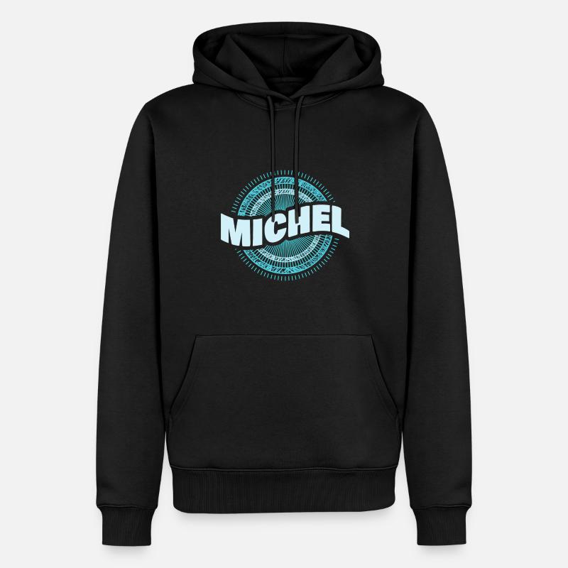Michel - Männer Premium Bio Hoodie - Schwarz