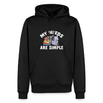 Chinchilla - Männer Premium Bio Hoodie - Schwarz - Vorne - Nico (187cm)