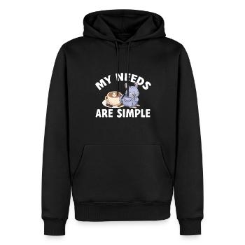Chinchilla - Männer Premium Bio Hoodie - Schwarz - Vorne - Nico (187cm)