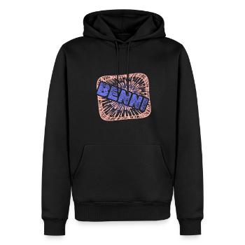 Kollege Benni - Männer Premium Bio Hoodie - Schwarz - Vorne - Nico (187cm)