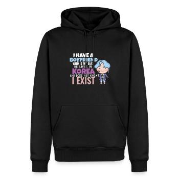 J’ai un petit ami Kpop Idol Fan K Drama Lover I - Sweat à capuche Premium bio Homme - noir - Devant - Nico (187cm)