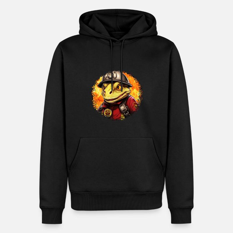 Pompiers de lézards - Sweat à capuche Premium bio Homme - noir