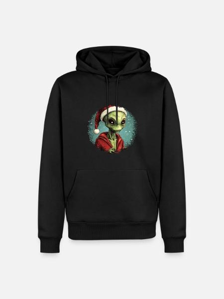 Noël extraterrestre - Sweat à capuche Premium bio Homme - noir