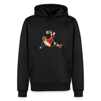 Équipe de Belgique de football I Football Belgique - Sweat à capuche Premium bio Homme - noir - Devant - Nico (187cm)