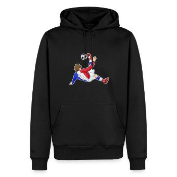 Français Équipe de France de football I Football - Sweat à capuche Premium bio Homme - noir - Devant - Nico (187cm)