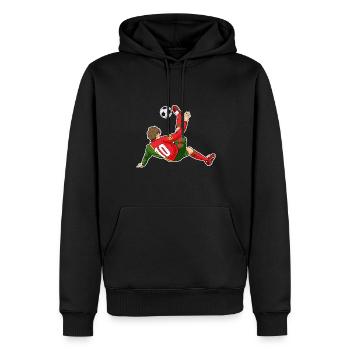 Équipe du Portugal de football I Football Portugal - Sweat à capuche Premium bio Homme - noir - Devant - Nico (187cm)