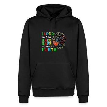Mois Noir LOCD Pride Histoire Africaine - Sweat à capuche Premium bio Homme - noir - Devant - Nico (187cm)