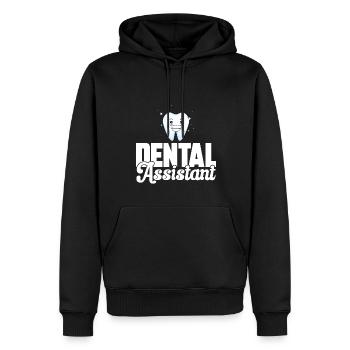Assistante dentaire Assistante dentaire - Sweat à capuche Premium bio Homme - noir - Devant - Nico (187cm)