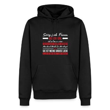 Sorry Liebe Frauen Dieser Kerl Ist Vergeben - Männer Premium Bio Hoodie - Schwarz - Vorne - Nico (187cm)