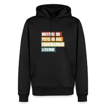 Lustiger Taucher Tauchlehrer Spruch - Männer Premium Bio Hoodie - Schwarz - Vorne - Nico (187cm)