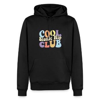 Cool Bionic Hip Club Chirurgie de remplacement de la hanche - Sweat à capuche Premium bio Homme - noir - Devant - Nico (187cm)