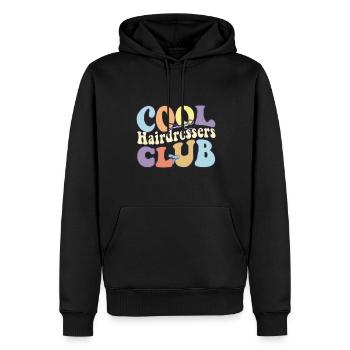 Cool Coiffeur Club Coiffeur Styliste Coupe de cheveux - Sweat à capuche Premium bio Homme - noir - Devant - Nico (187cm)